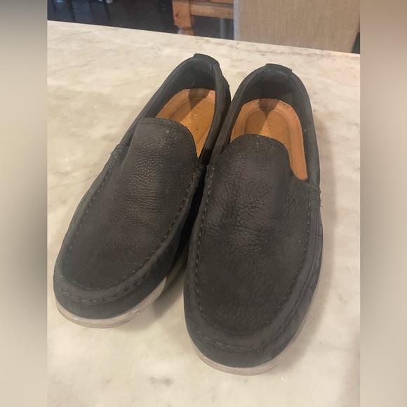 Cole Haan Black Leather Slip-On Loafers - Picture 1 of 6